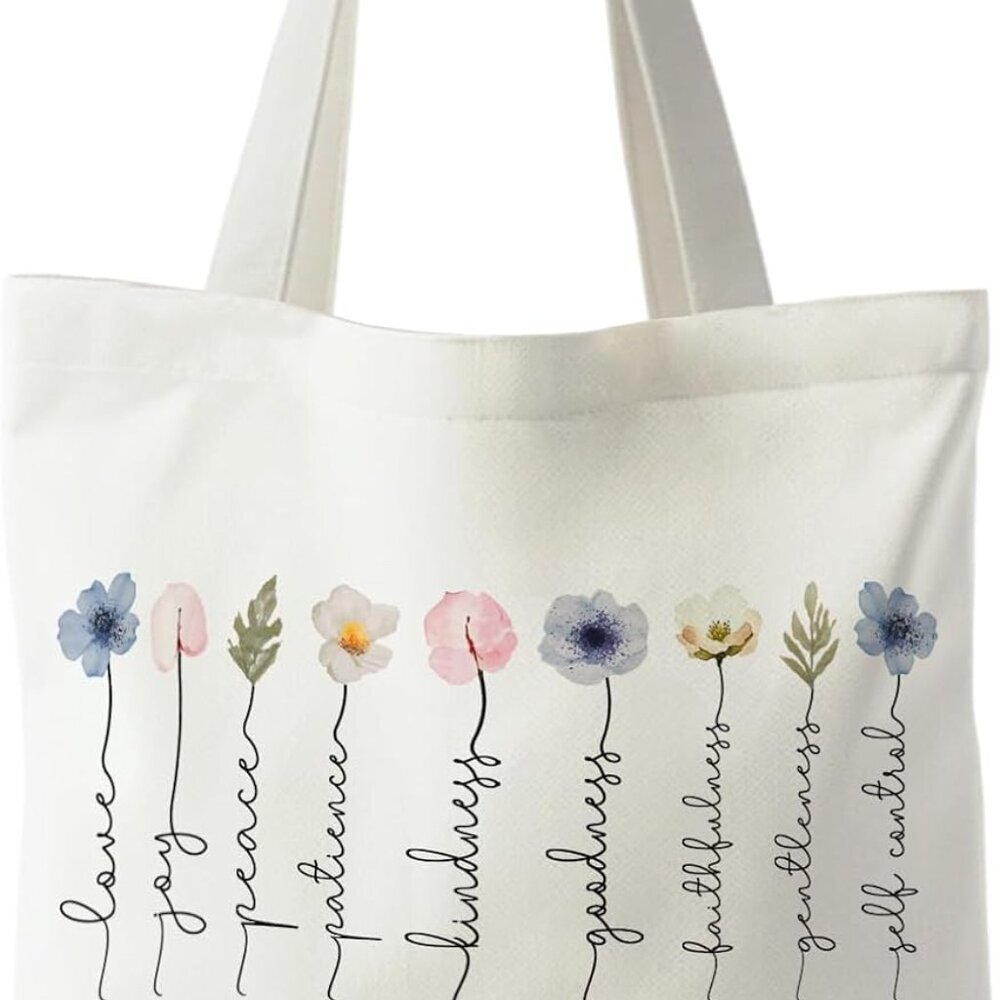 Women Christian Tote Bag Eco-Friendly Canvas Gift for Christian Women